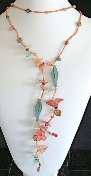 50 inch Pearl and Crystal Lariat