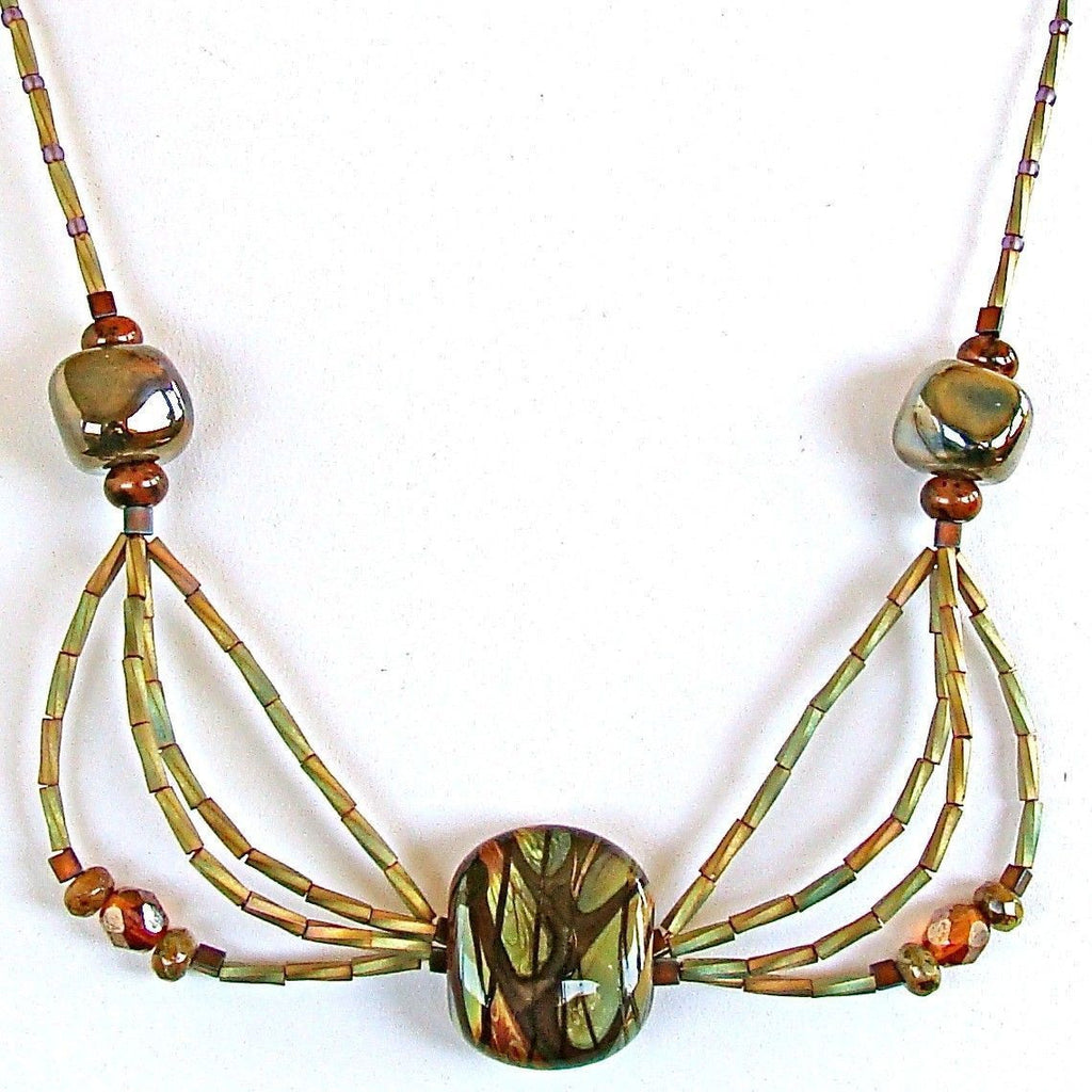 Arbor: 20" Poppy Jasper Necklace and Earring Set