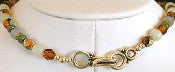 Autumn Necklace with Hand Blown Glass Beads Clasp