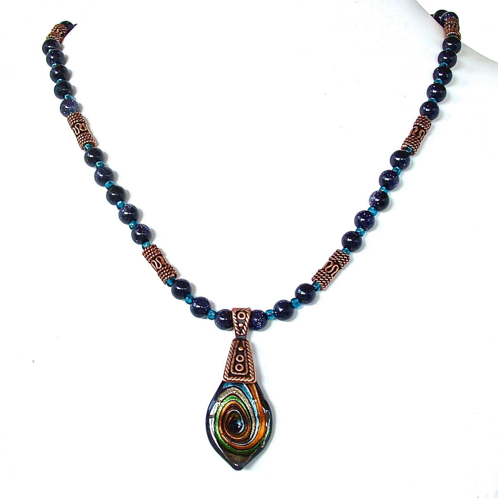 Beaded Boho Pendant Necklace