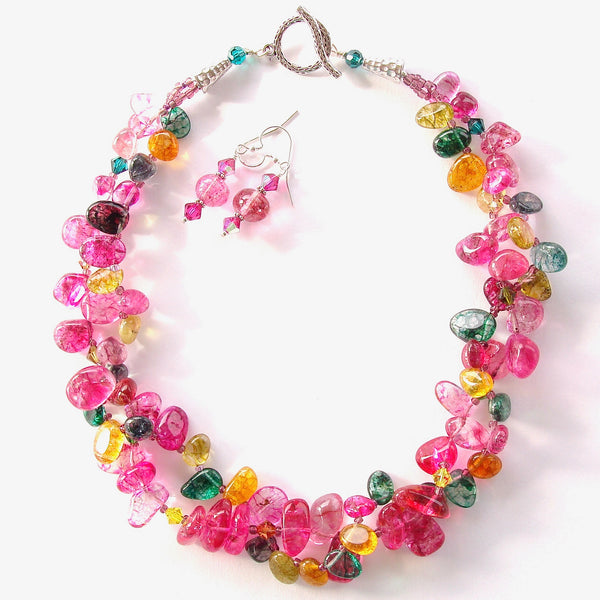 Beaded Multi Color Necklace Set