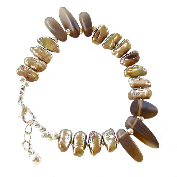 Beaded bracelet army green accessory