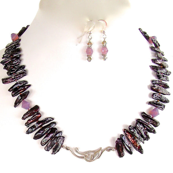 Black Pearl Necklace Set