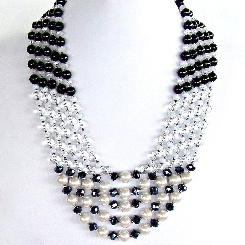 Black and White Statement Necklace