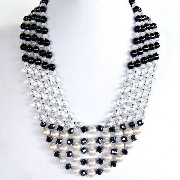 Black and White Statement Necklace