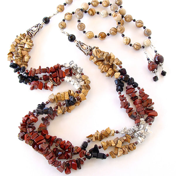 Black and red necklace