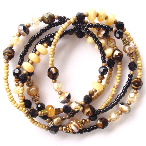 Black and yellow bracelet