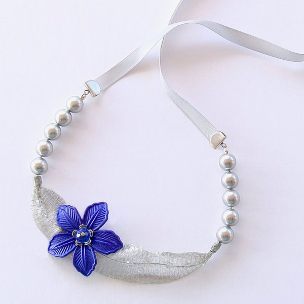 Blue Flower Necklace