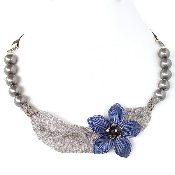 Blue Flower Necklace