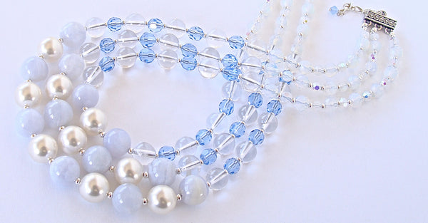 Serenity: Light Blue Statement Necklace
