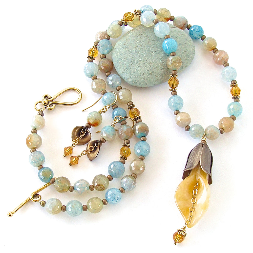 boho necklace set