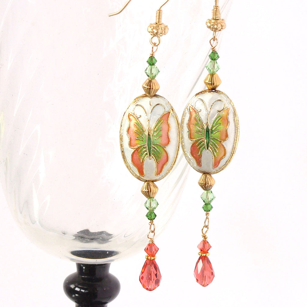 Butterfly dangle earrings