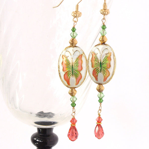 Butterfly dangle earrings