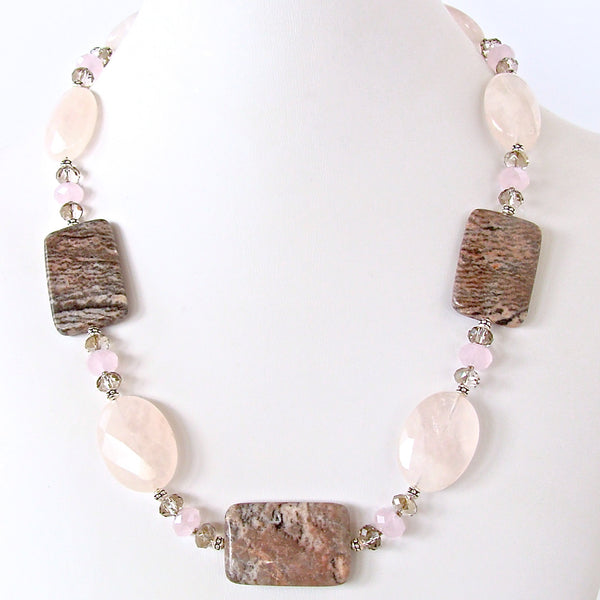 Chunky Rose Quartz Necklace