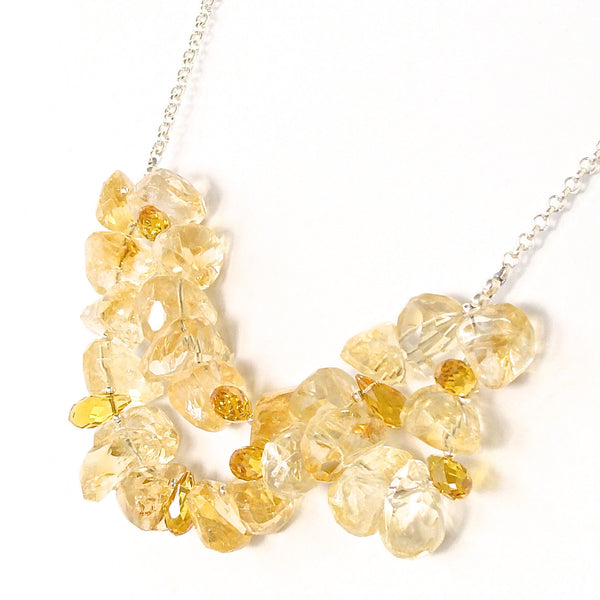 Citrine nugget necklace