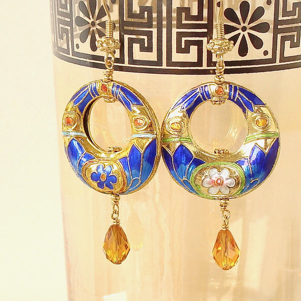 cloisonne earrings