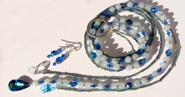 Crystal Necklace in Blue