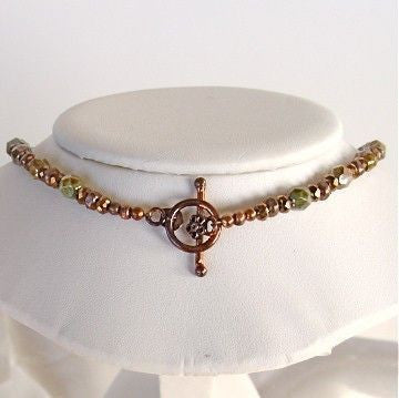Marshland: 18.5" Hand Blown Glass Bead Necklace