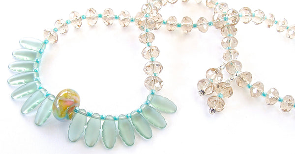 Dragonfly crystal necklace