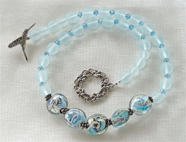 Edgewater 17 inch Handcrafted Sea Glass Bead Necklace