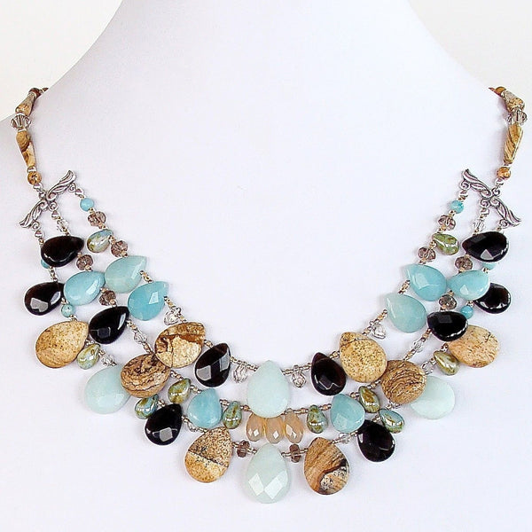 Gemstone Bib Necklace