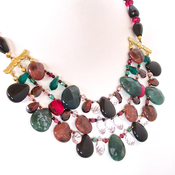 Gemstone Bib Necklace
