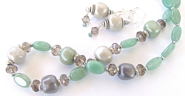 Green Aventurine Necklace Set