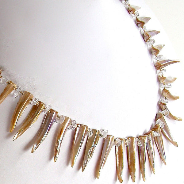 Super Nova: 19" Mother of Pearl Statement Necklace