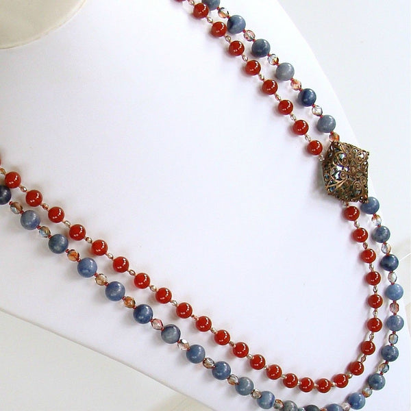 Handcrafted gemstone necklace
