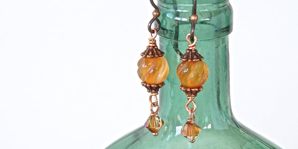 Handmade Carnelian Drop Earrings