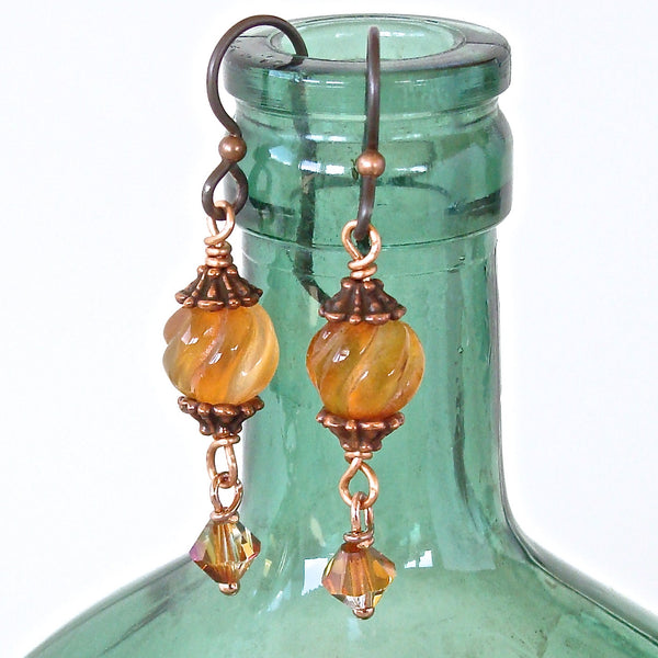 Handmade Carnelian Drop Earrings