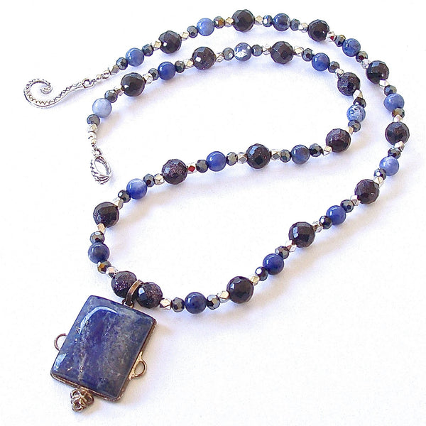 Handmade Lapis Pendant Necklace