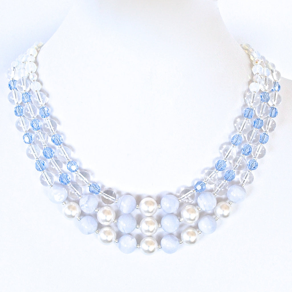 Serenity: Light Blue Statement Necklace