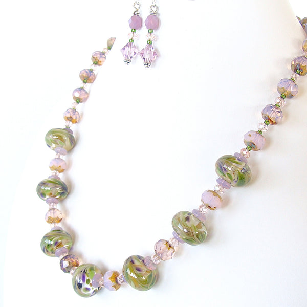 Muscari: Bead Necklace in Purples