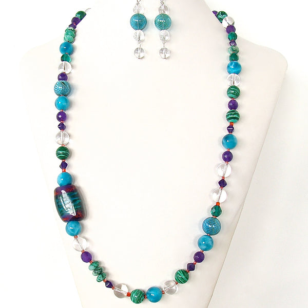 Mixed gemstone necklace