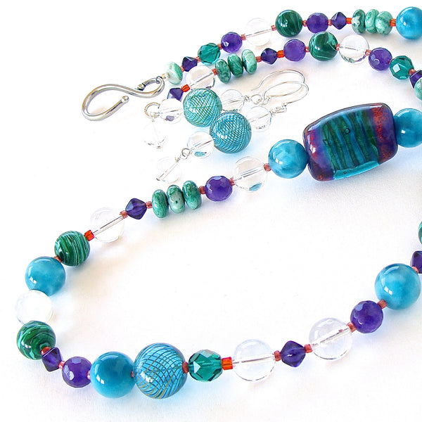 Multi gemstone necklace