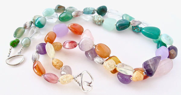 Multi gemstone necklace