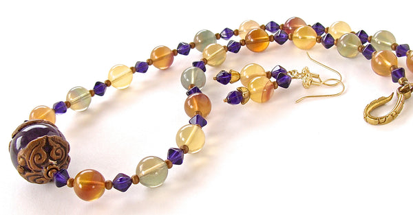 Multicolor gemstone necklace