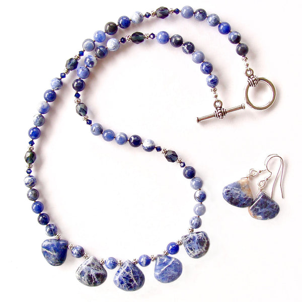 Navy Blue Necklace Set