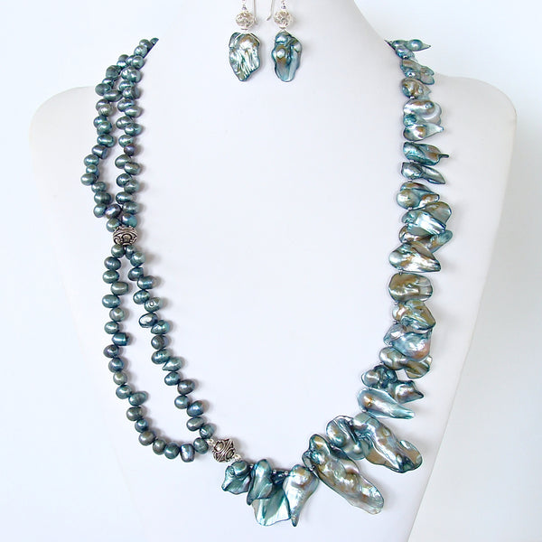Ocean Inspired Pearl Statement Necklace