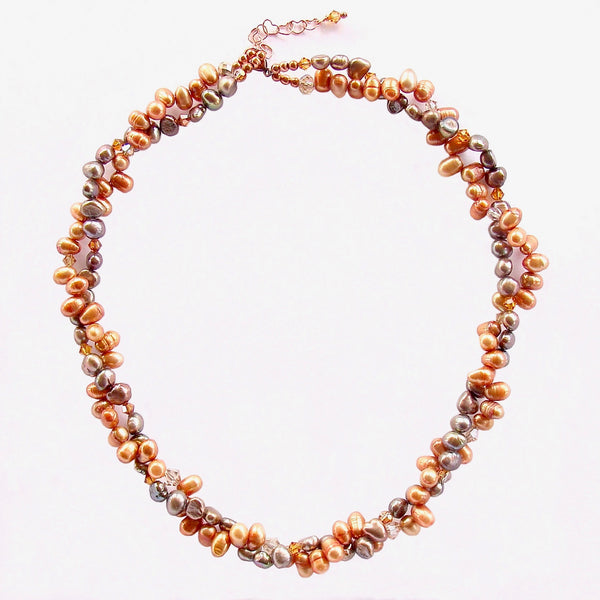 Orange Pearl Necklace