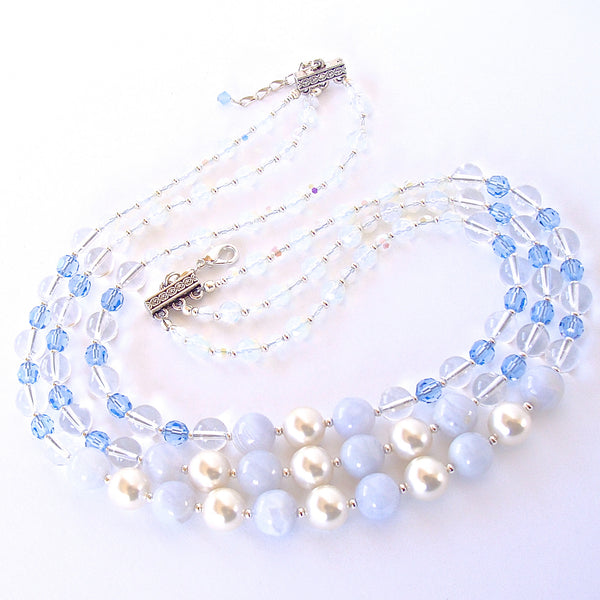 Serenity: Light Blue Statement Necklace