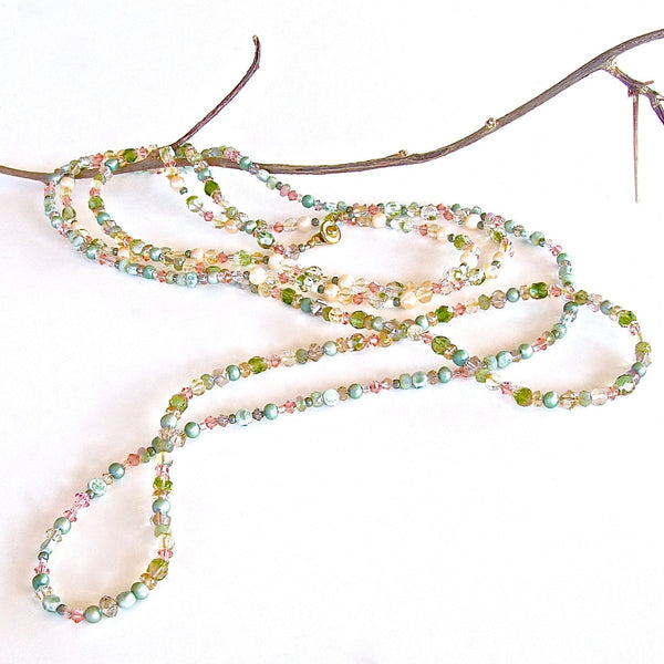 Trellis: 6' Crystal Beaded Necklace