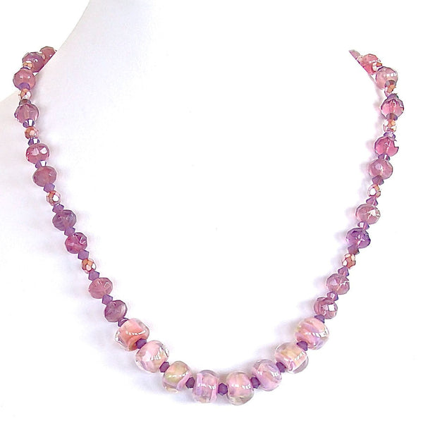 Pink and lilac beaded jewlery