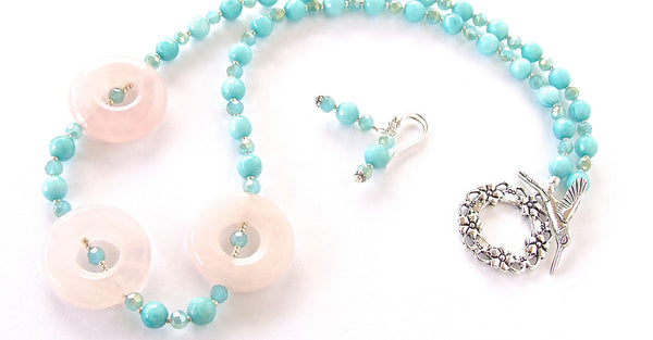 Posey: Pink and Blue Necklace Set