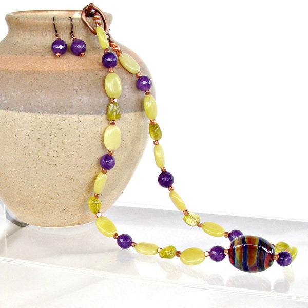 Handmade Mixed Agate Necklace