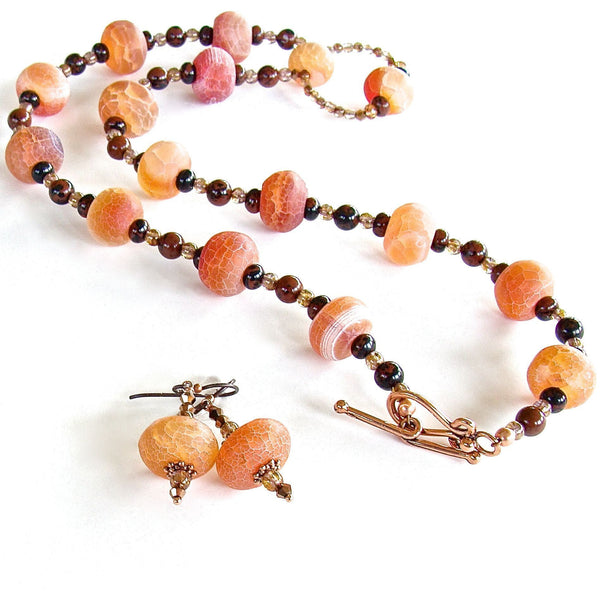 Red-Orange Necklace Set