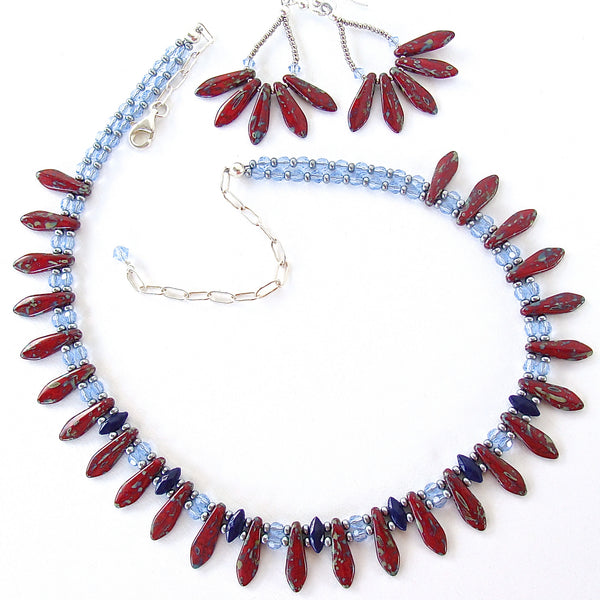 Red and Blue Necklace