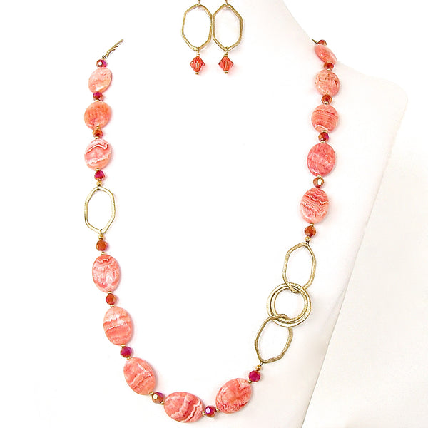Rhodochrosite necklace