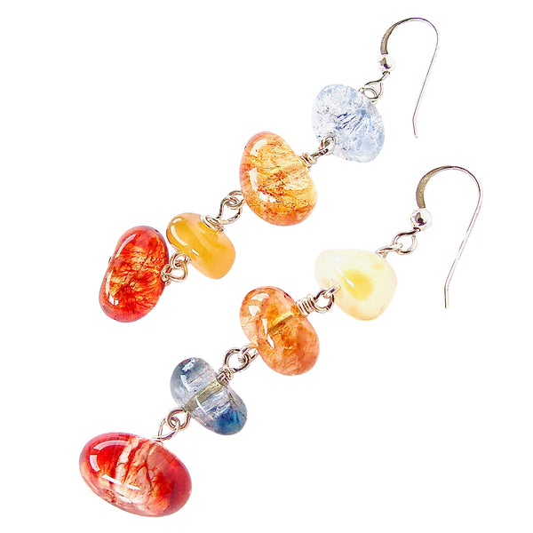 Summer Earrings of Mixed Quartz